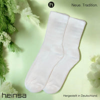 heinsa weiße Tennissocken aus GOTS-zertifizierter Bio-Baumwolle – Made in Germany, Nachhaltig & Langlebig