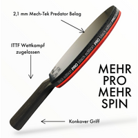 heinsa Black Edition Pro - Carbon Schläger für Spin & Speed mit Tasche