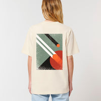 heinsa T-Shirt aus Biobaumwolle mit Strick und Siebdruck