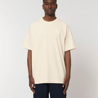 heinsa T-Shirt aus Biobaumwolle mit Strick und Siebdruck