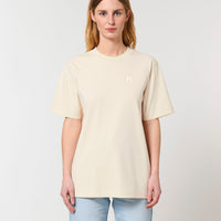 heinsa T-Shirt aus Biobaumwolle mit Strick und Siebdruck