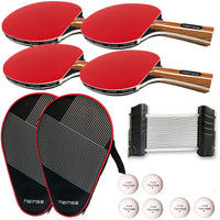 heinsa professional table tennis bat set 4 bats and net