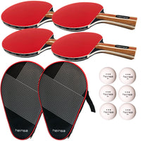 heinsa professional table tennis bat set 4 bats and accessories