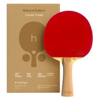 HEINSA Natural Edition – Carbon Tischtennisschläger mit Naturholz-Optik