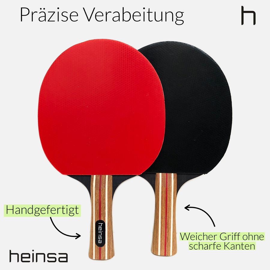 heinsa table tennis bat set with net