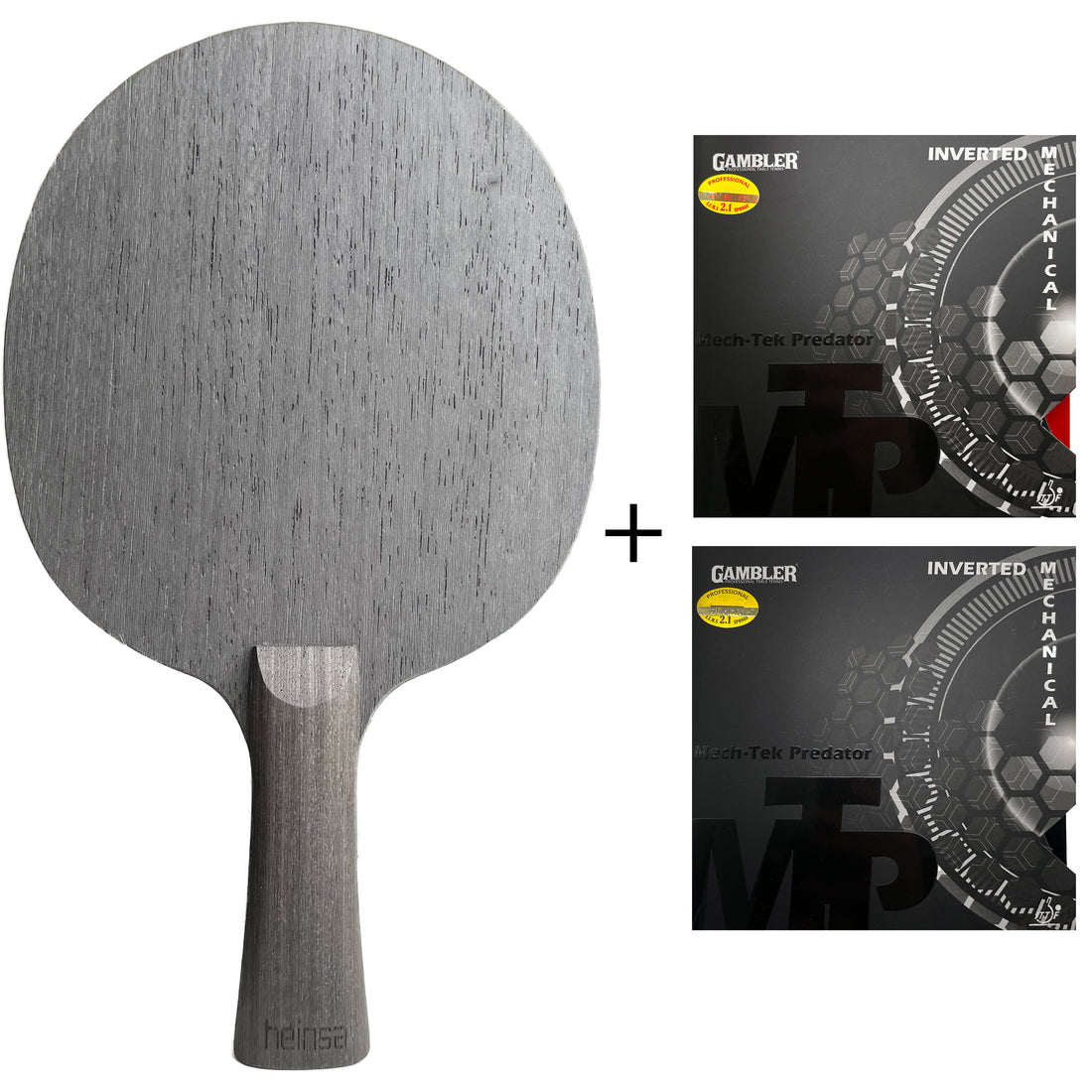 heinsa professional table tennis bat wood made of carbon and light walnut wood (without covering)