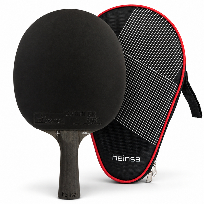 heinsa "black edition" Profi Tischtennisschläger aus Carbon extra Tasche