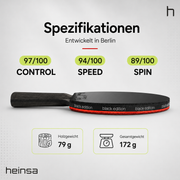 heinsa "black edition" Profi Tischtennisschläger aus Carbon extra Tasche