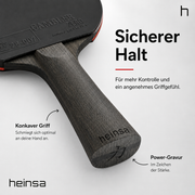 heinsa "black edition" Profi Tischtennisschläger aus Carbon extra Tasche