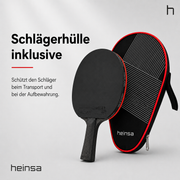 heinsa "black edition" Profi Tischtennisschläger aus Carbon extra Tasche