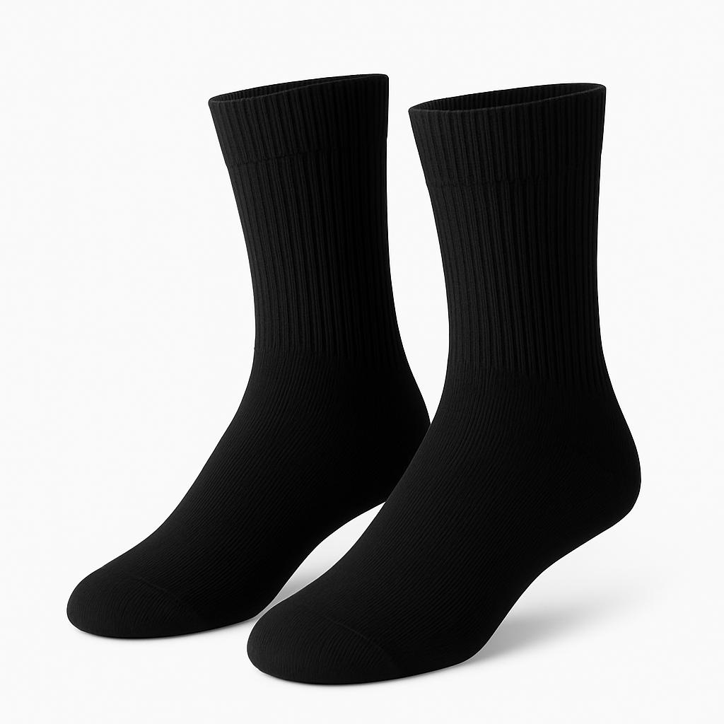 heinsa Tennissocken Schwarz mit Silberguard-Technologie – reduziert Schweiß & Geruchsbildung - Hergestellt in Deutschland