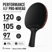 heinsa Black Edition Pro - Carbon Schläger für Spin & Speed mit Tasche