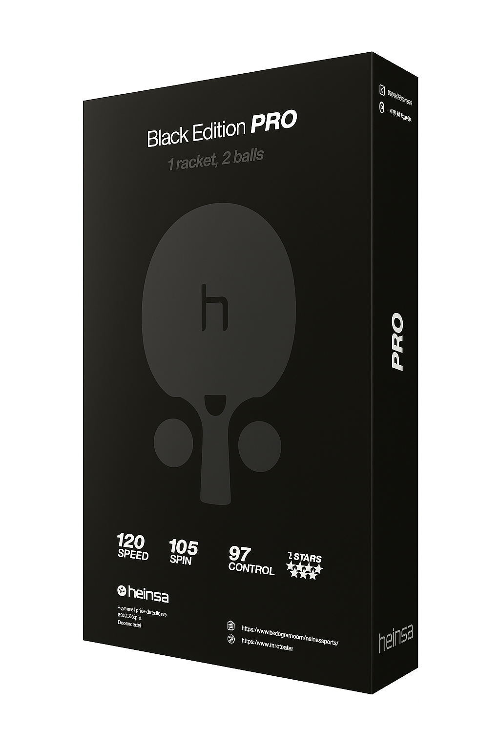heinsa Black Edition Pro - Carbon Schläger für Spin & Speed