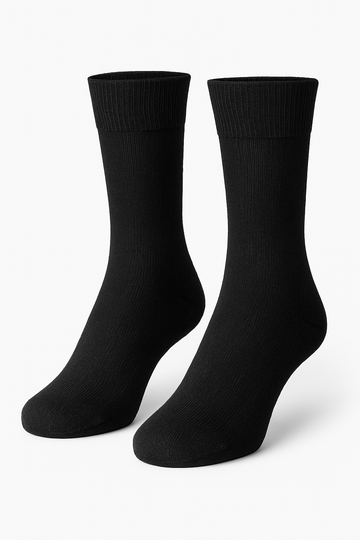 HEINSA Businesssocken Schwarz für Herren – Komfort trifft Technologie: Bio-Baumwolle & Silberguard - Hergestellt in Deutschland