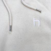 heinsa Hoodie aus Biobaumwolle mit Strick und Siebdruck