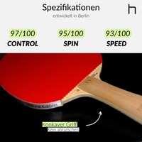 HEINSA Natural Edition – Carbon Tischtennisschläger mit Naturholz-Optik