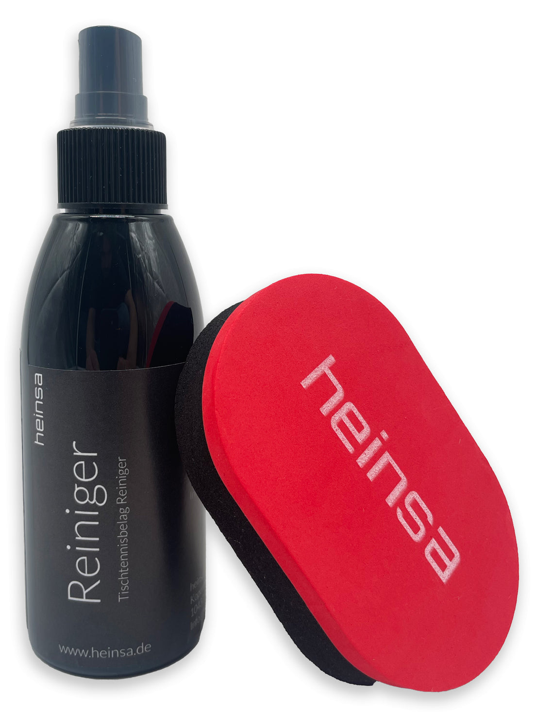 heinsa Tischtennis Reinigungsset für Beläge mit Schwamm 150 ml