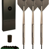 NEU heinsa Soft Tip 24g Tungsten Profi Dartpfeile - 90% Tungsten Titanize mit Flights und Case