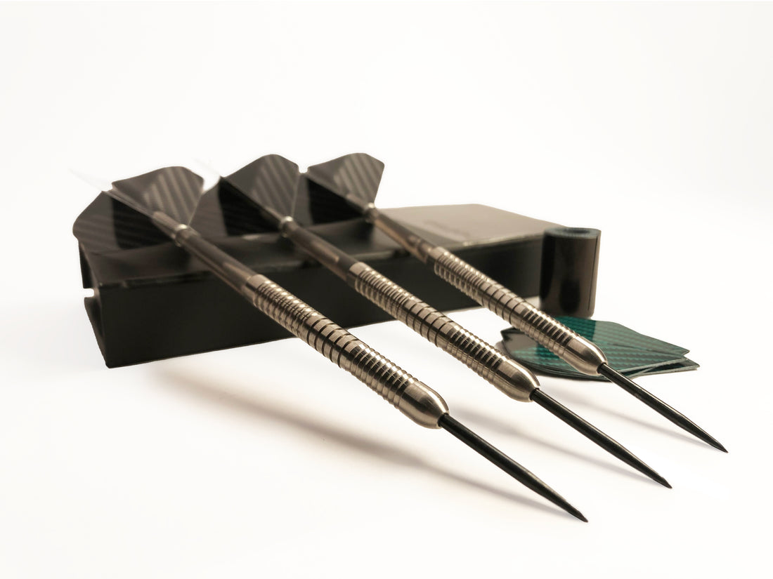 NEW heinsa Soft Tip 24g Tungsten professional darts - 90% Tungsten Titanize with flights and case