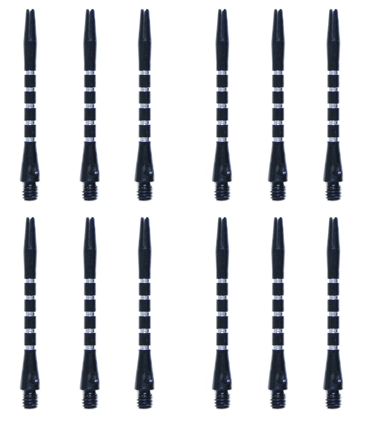 heinsa Dart Schäfte Set 12 Stück (Schwarz)