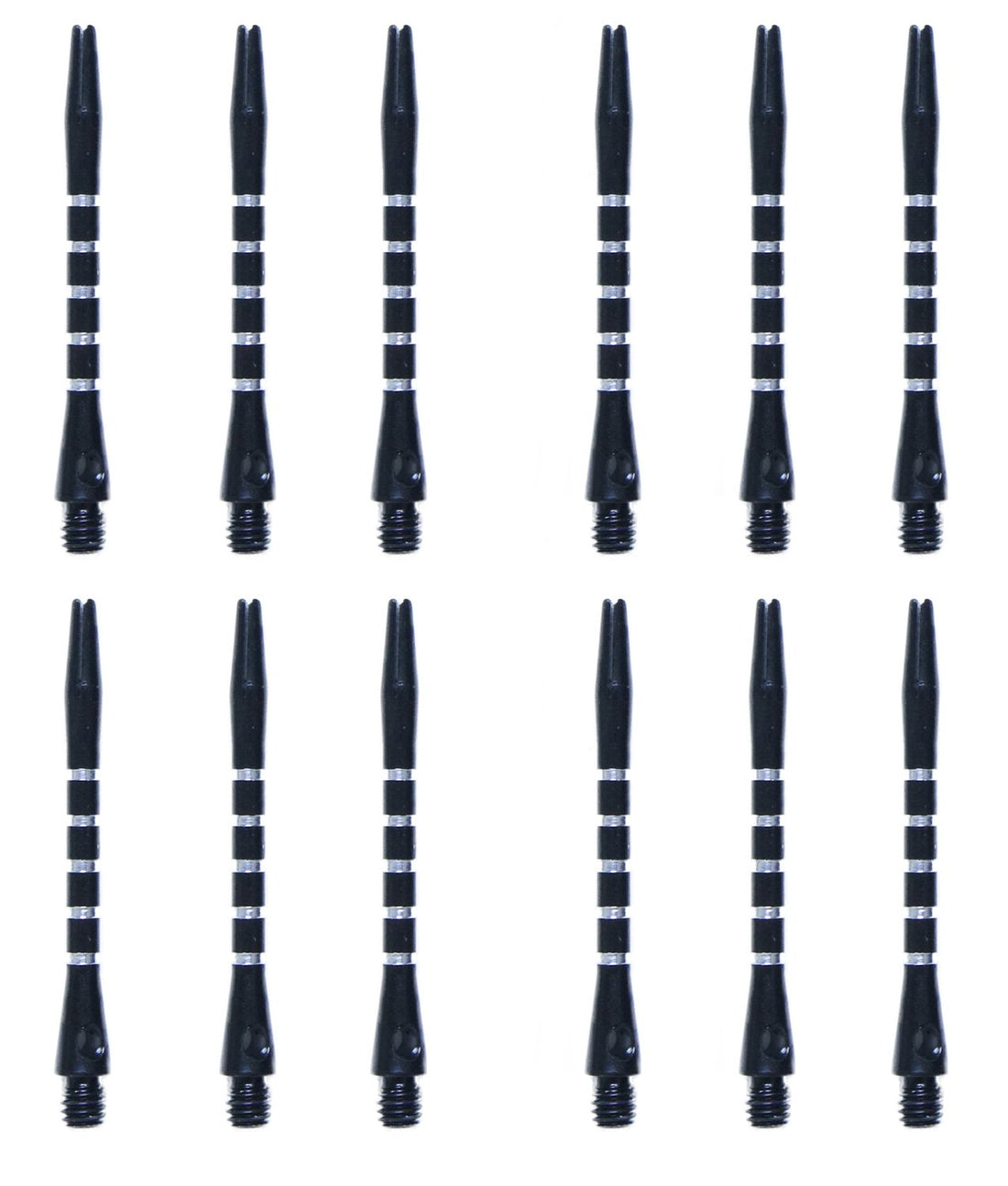 heinsa Dart Schäfte Set 12 Stück (Schwarz)