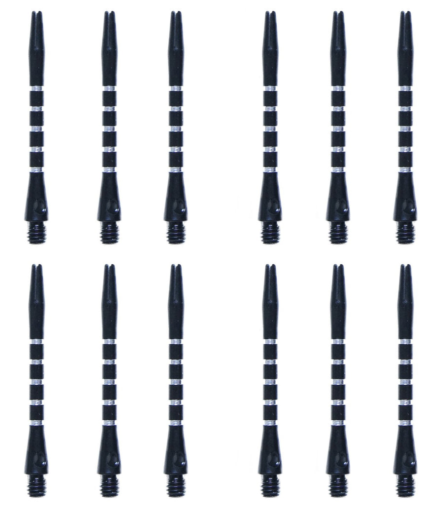 heinsa Dart Schäfte Set 12 Stück (Schwarz)