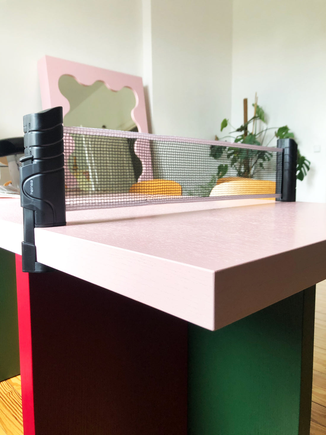 heinsa mobile table tennis net to extend for every table