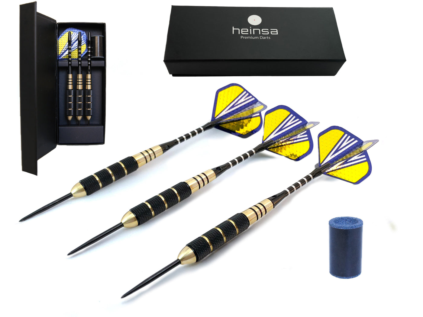 heinsa Dartpfeile mit Metallspitze 20g (3er Set)