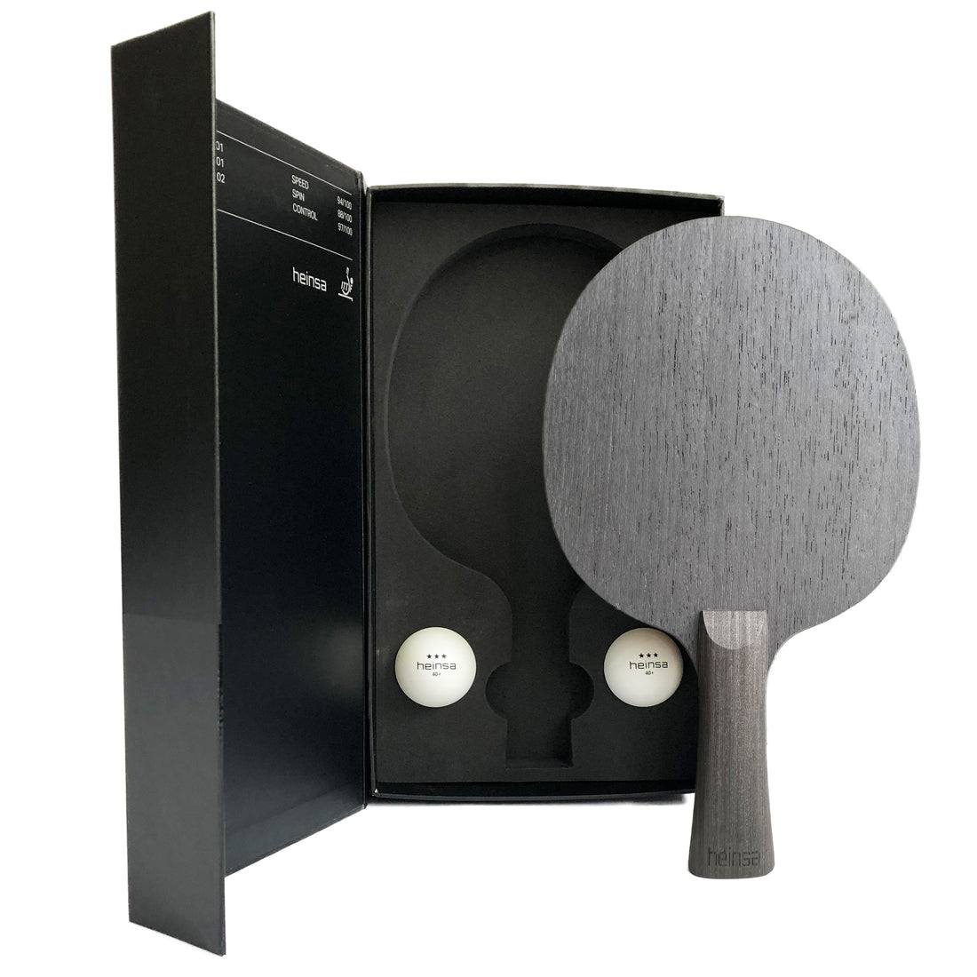heinsa professional table tennis bat wood made of carbon and light walnut wood (without covering)