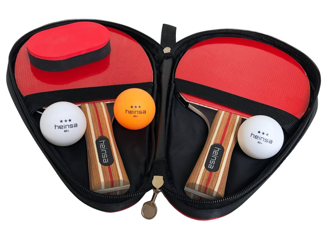 heinsa table tennis bat set with net