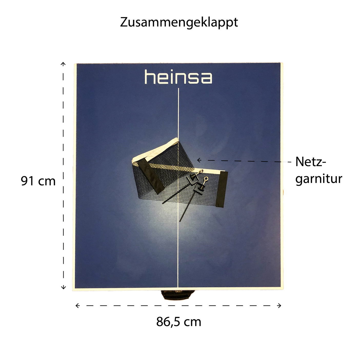 B- WARE heinsa Tischtennisplatte klein zusammenklappbar