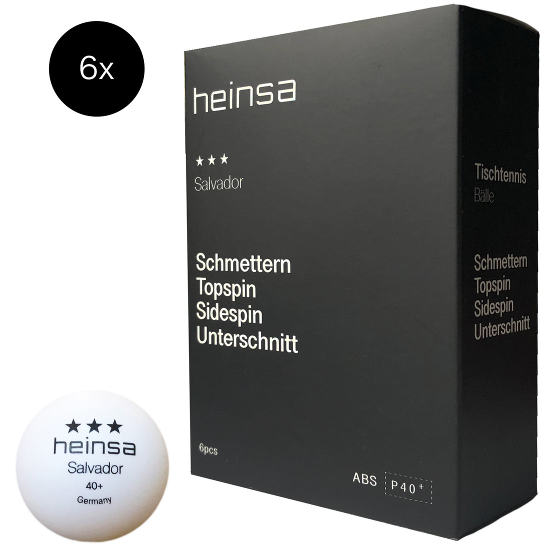 Profi Tischtennisschläger bosque mit extra 8 Tischtennisbällen und Tasche