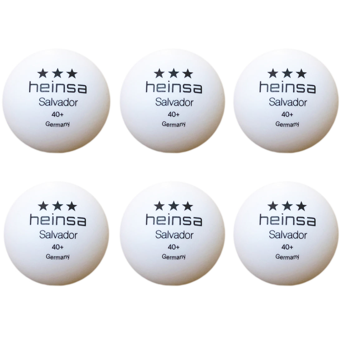 heinsa 3 star table tennis balls 40+ "Salvador"