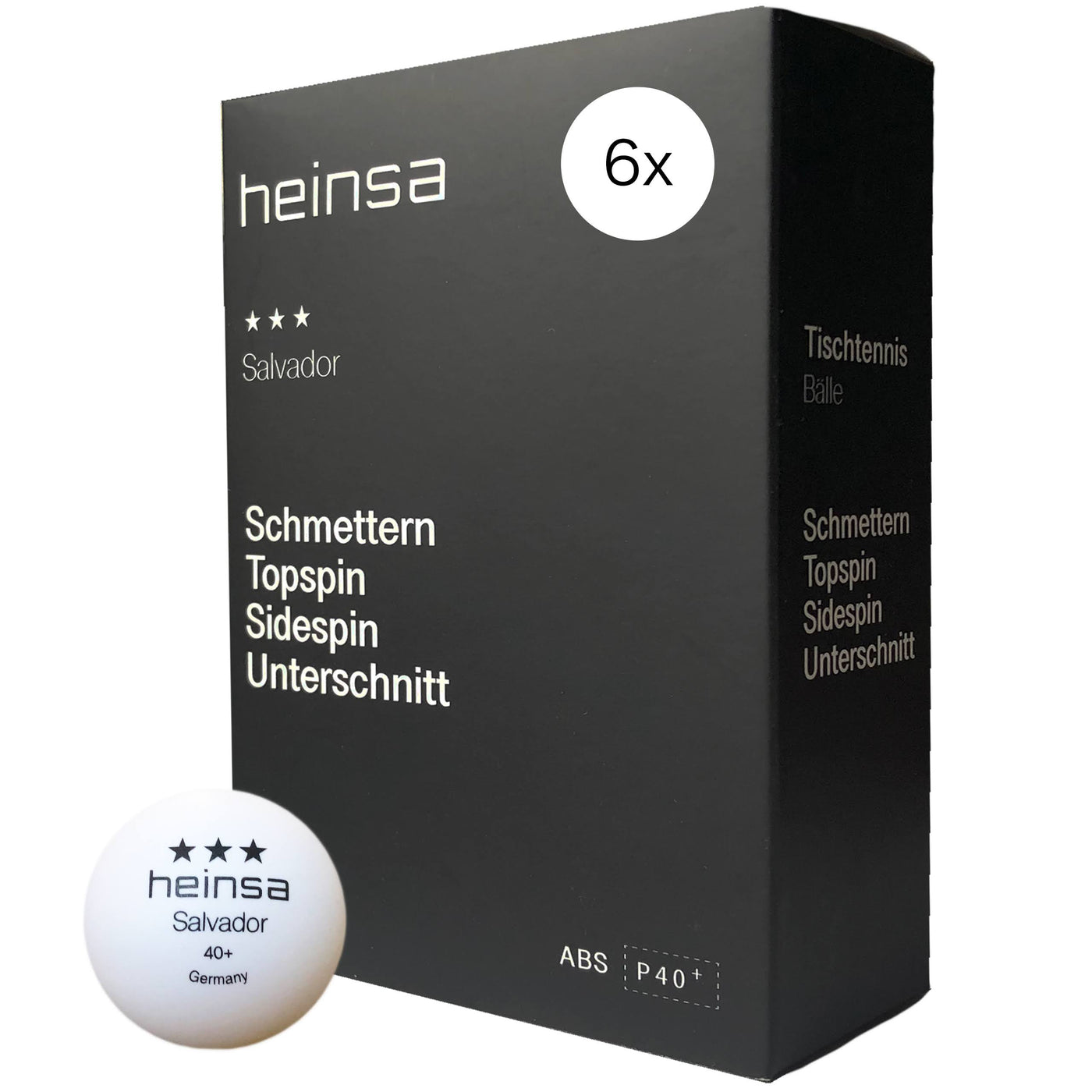 heinsa 3 Sterne Tischtennisbälle 40+ "Salvador"