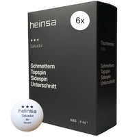 heinsa "black edition" professional table tennis bat and extra table tennis balls and bag