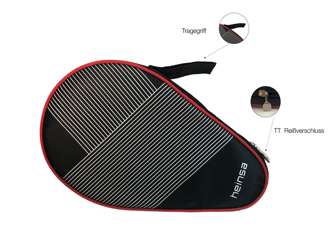 Table tennis racket bag for 2 rackets and extra table tennis balls (6 pieces)