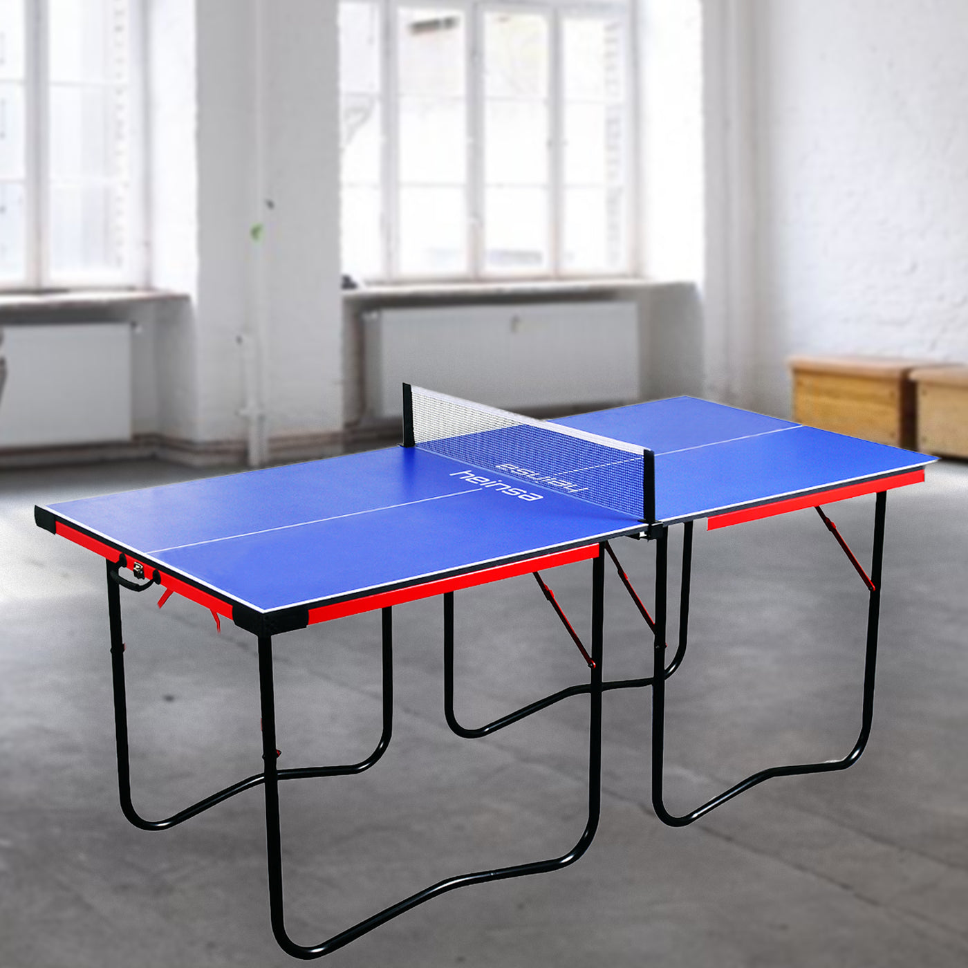 B- WARE heinsa Tischtennisplatte klein zusammenklappbar