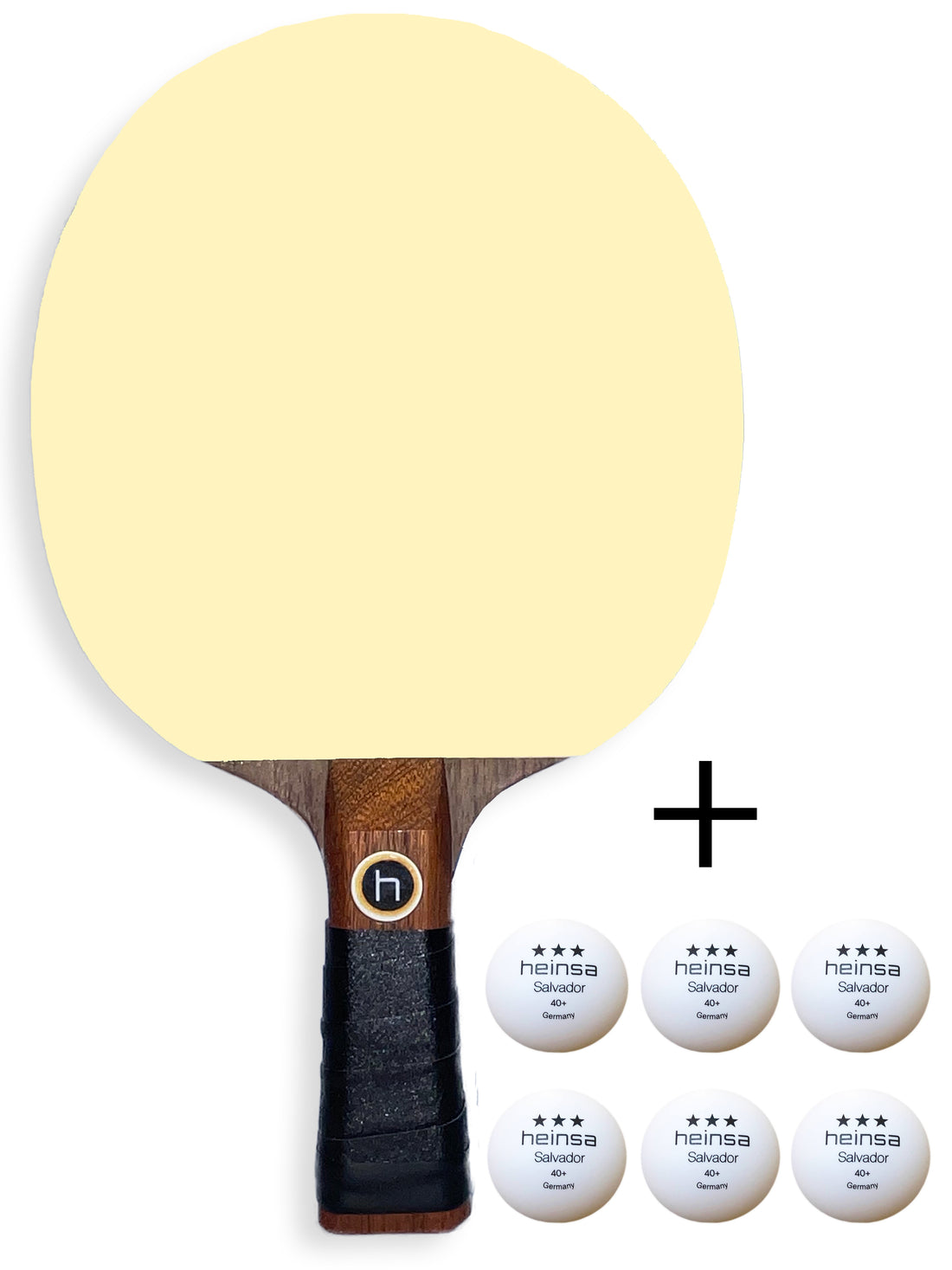 Professional table tennis bat "bosque" with 6 extra table tennis balls