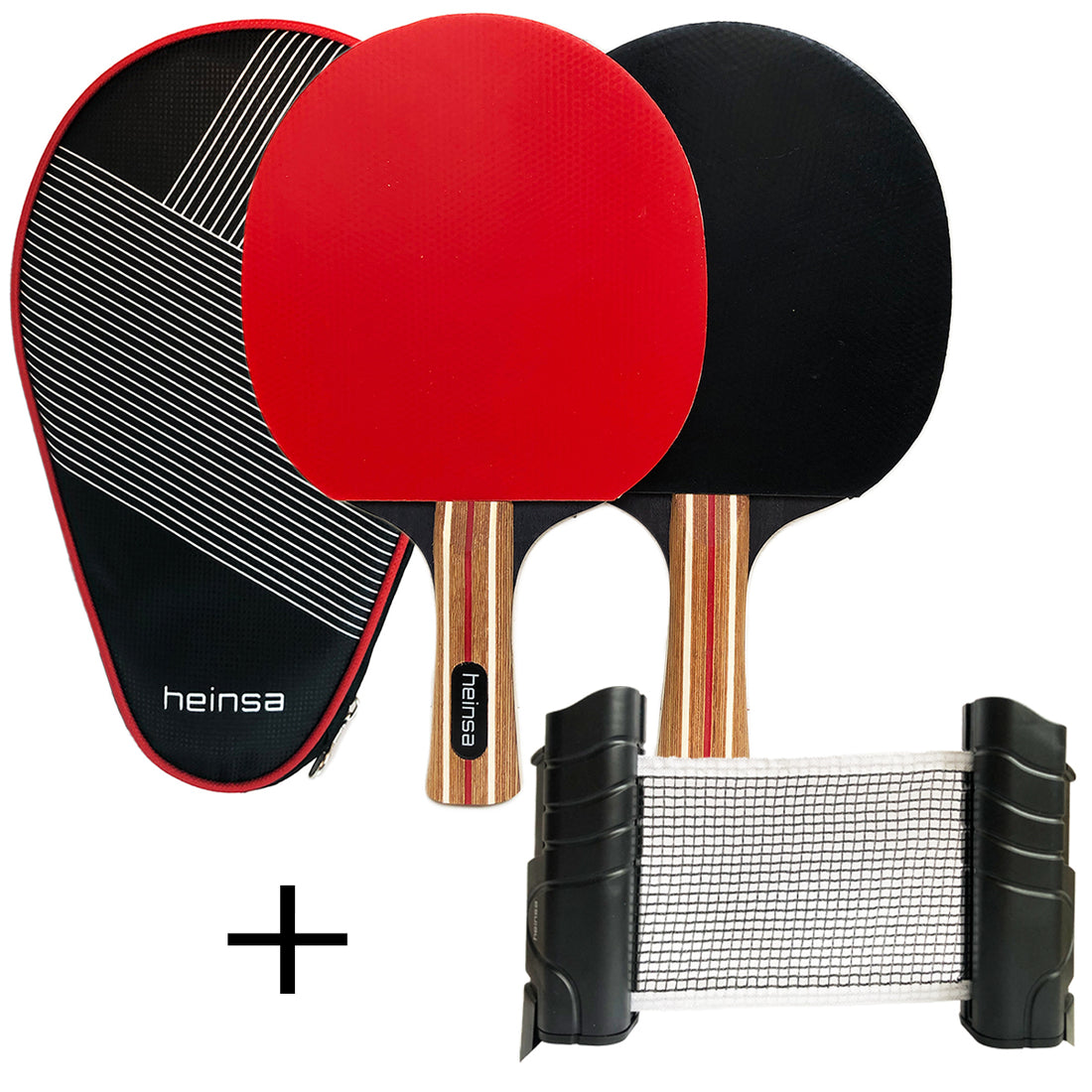 heinsa table tennis bat set with net