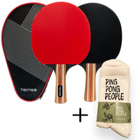 heinsa table tennis bat set with net