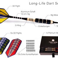 heinsa darts with plastic tip 18g (set of 6)